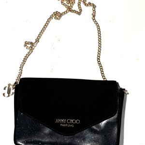 Jimmy Choo Black and Gold Crossbody Bag
